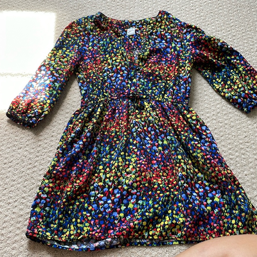 Rayon three quarter sleeve dress